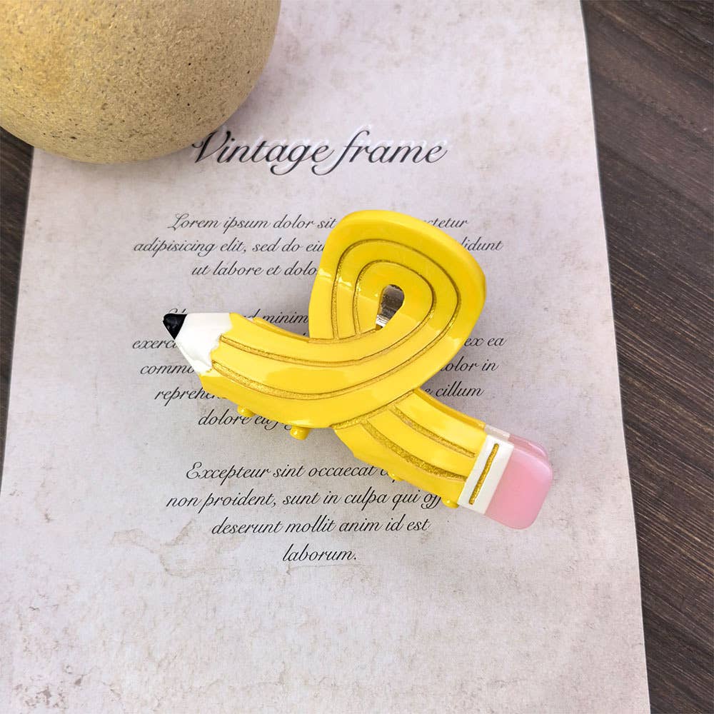 Creative Twisted Pencil Acetate Hair Claw Clip