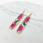 Earrings Flat - White Marble