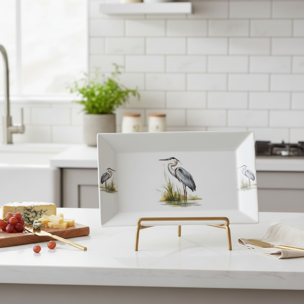 Blue Heron Serving Platter