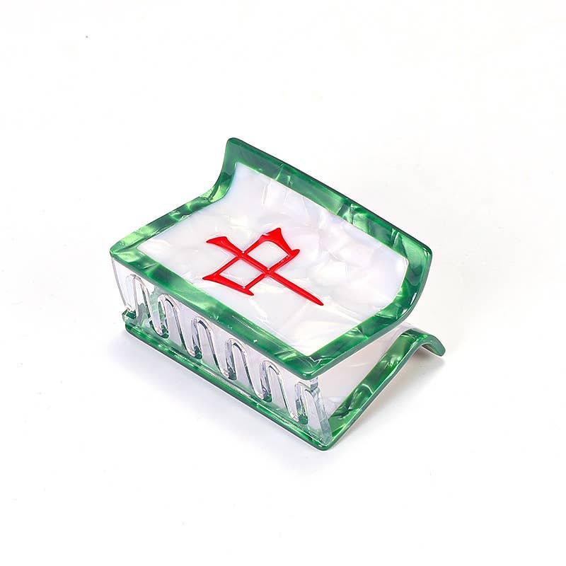 Mahjong Tile Shaped Hair Clip