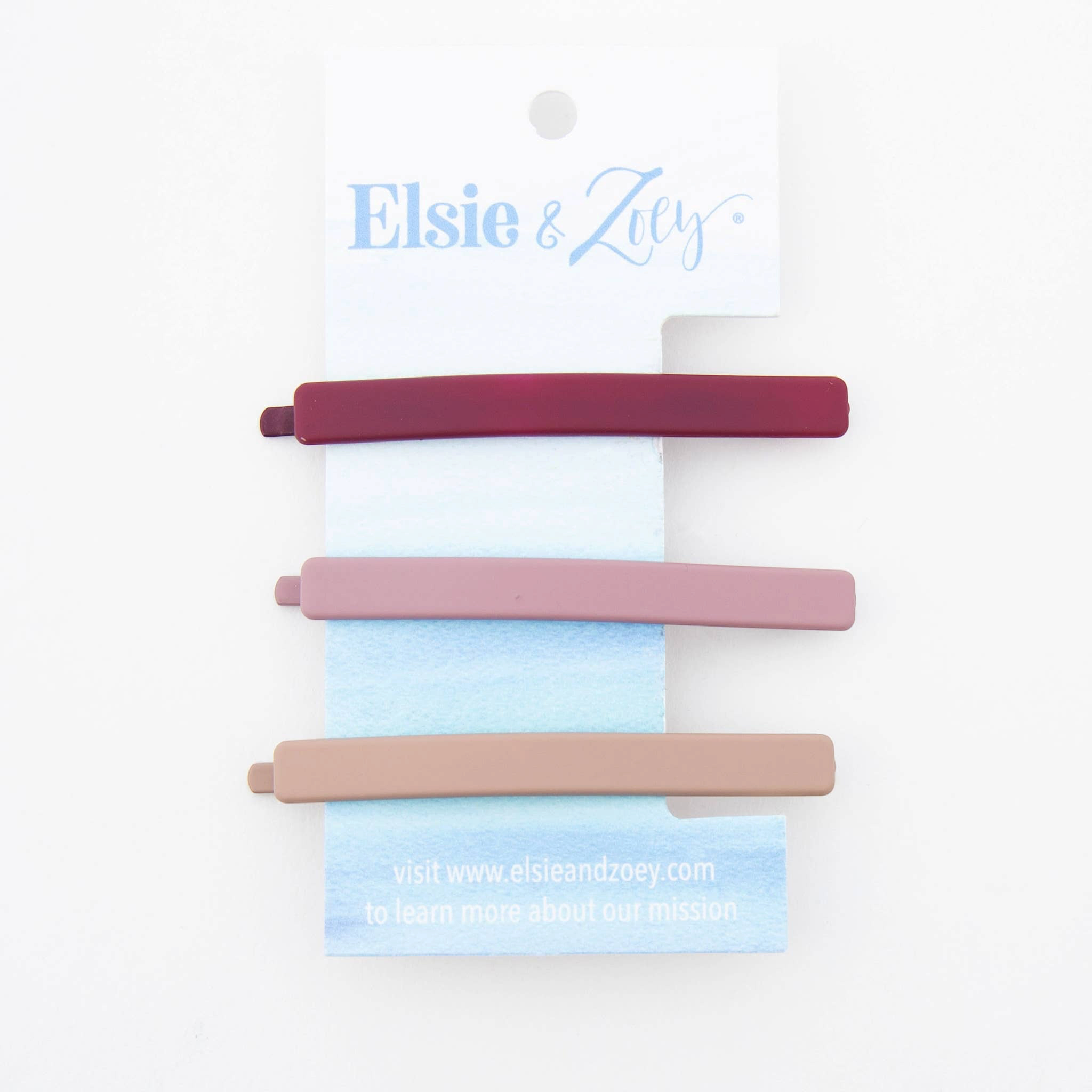 Plum 3 Piece Sidra Hair Pin Set: