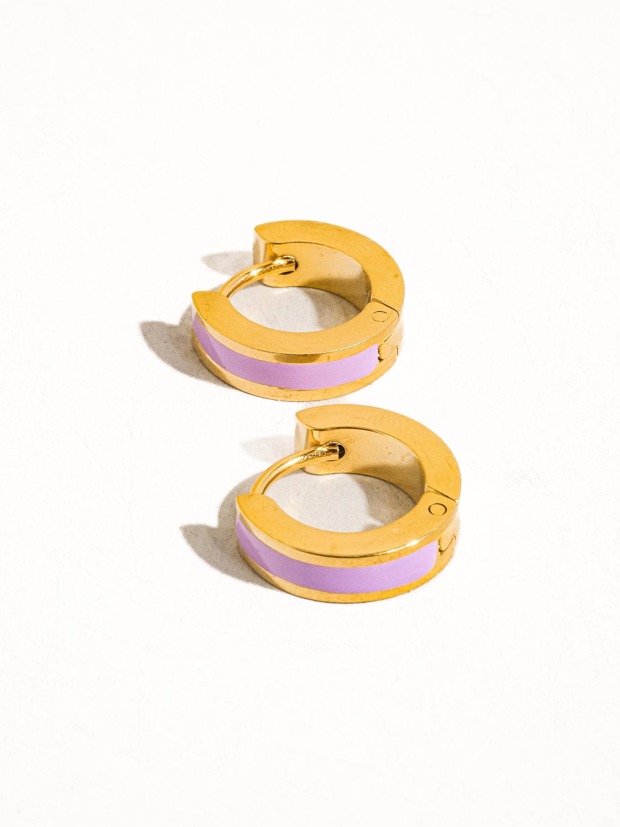 Etta 18K Non-Tarnish Colored Hoop Earring: Turquoise