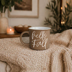 Hello Fall Brown Mug