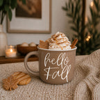 Hello Fall Brown Mug