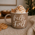 Hello Fall Brown Mug