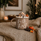 Hello Fall Brown Mug