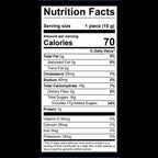 FULL MOOD Dr. Monkey's Monkey Mix caramel nutrition facts label showing calories, fats, and sugar content.