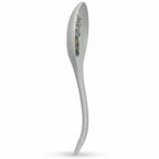 FULL MOOD ceramic spoon rest with First You Make a Roux illustration and cast iron skillet design, side view