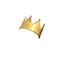 FULL MOOD 18K gold plated stainless steel crown adjustable ring with a high polish finish