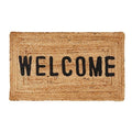 FULL MOOD woven jute doormat with black "WELCOME" lettering. Natural, rustic texture.