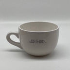 FULL MOOD 24 oz ceramic gumbo mug featuring Tiger Stadium Louisiana State University art in white