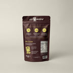 FULL MOOD Stir Sessions Pina Colada cocktail mix pouch showing instructions and nutrition facts on the back.