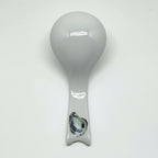 FULL MOOD white porcelain oyster spoon rest with a decorative oyster shell motif on the handle
