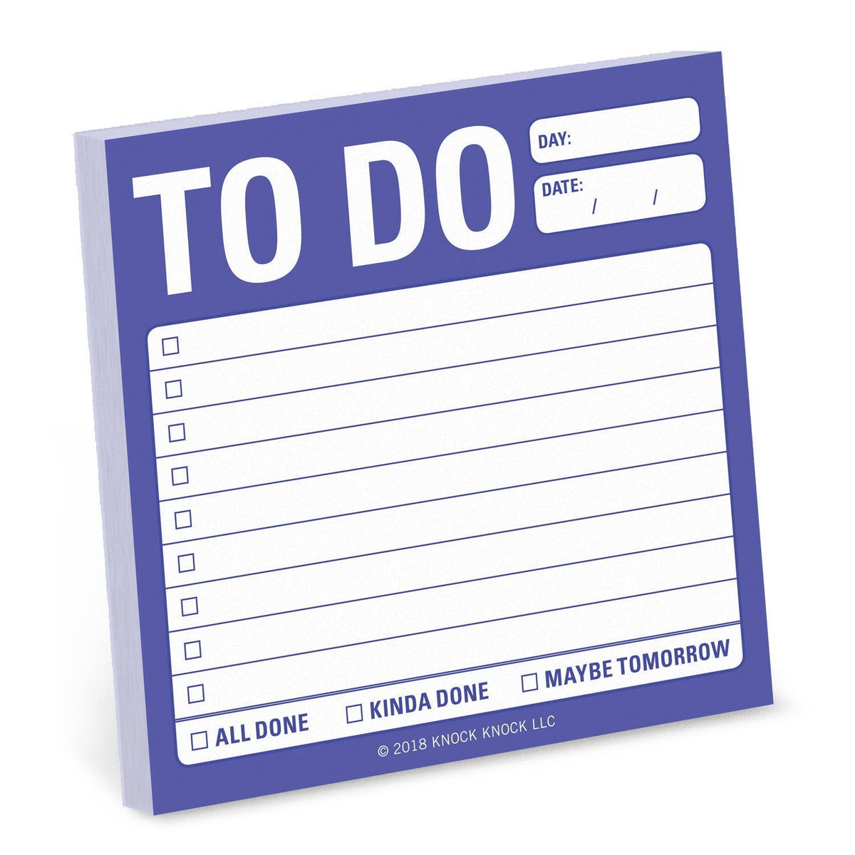 FULL MOOD purple square to-do list planning pad with task lines and checkboxes for daily goal tracking