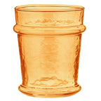 FULL MOOD tangerine luster glass with a unique iridescent shimmer and textured finish for a rainbow-like shine.