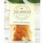 FULL MOOD White Cheddar Jalapeno dip mix packet with visible spices like red pepper flakes and cheddar cheese powder