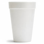 FULL MOOD 20oz white styrofoam cup for hot or cold beverages, perfect for Louisiana-themed gatherings.