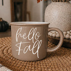 Hello Fall Brown Mug