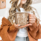 Hello Fall Brown Mug
