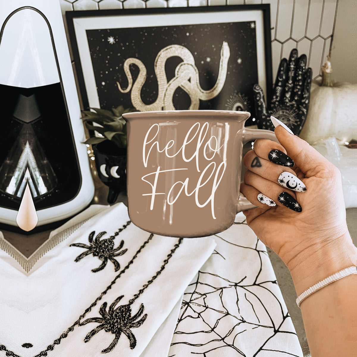 Hello Fall Brown Mug