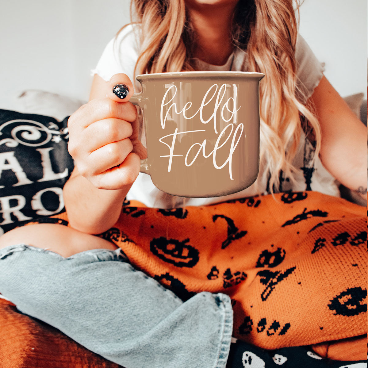 Hello Fall Brown Mug
