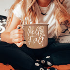 Hello Fall Brown Mug