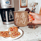 Hello Fall Brown Mug