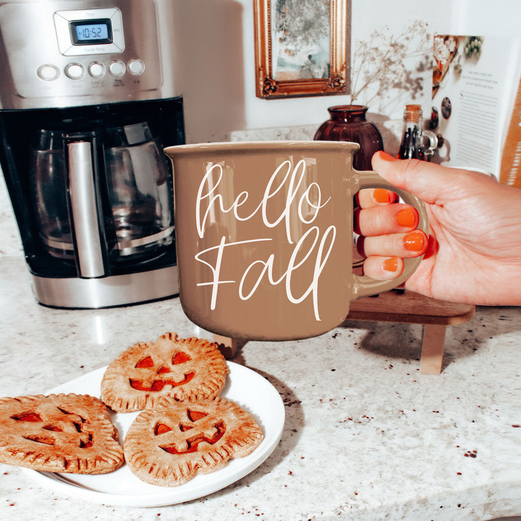 Hello Fall Brown Mug