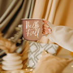 Hello Fall Brown Mug