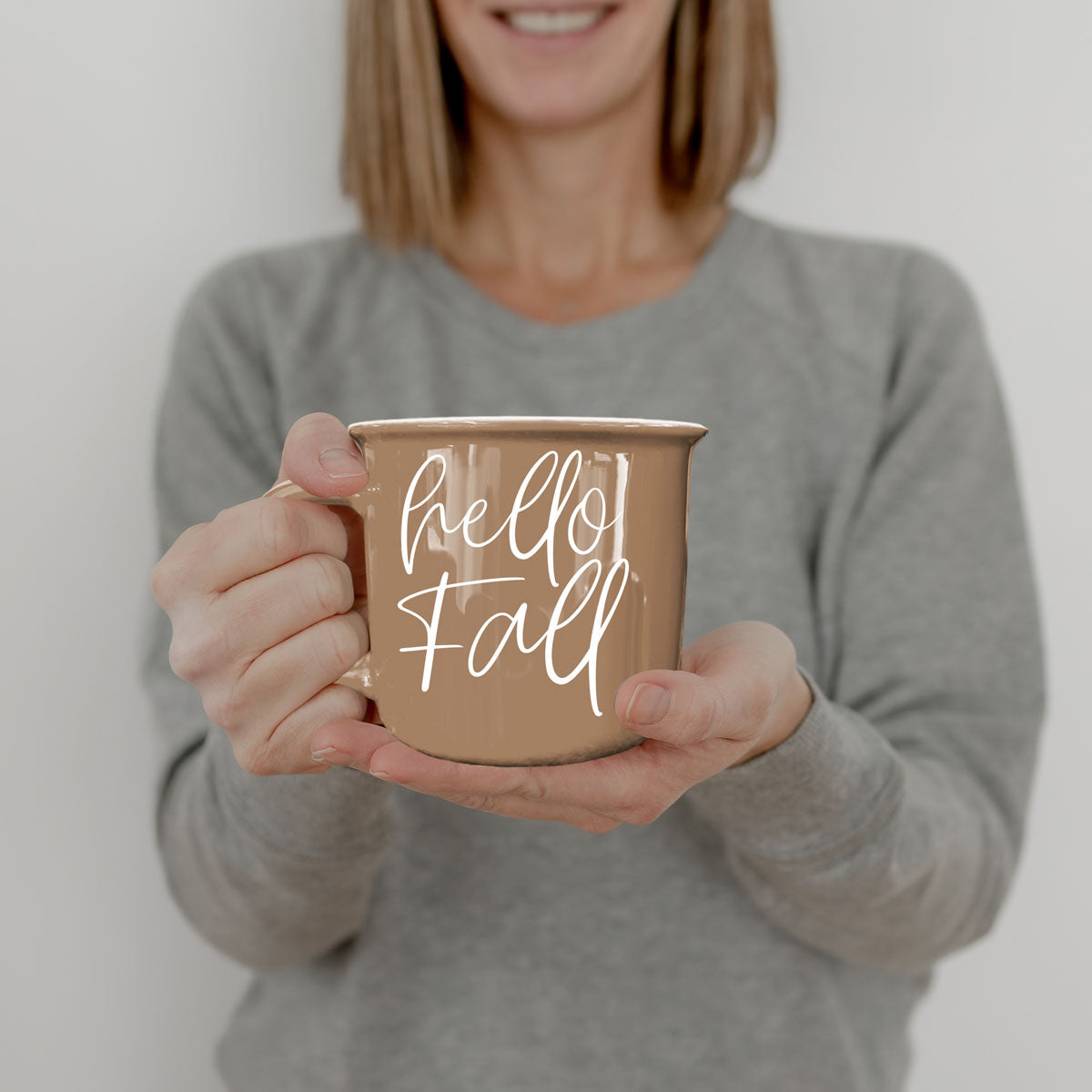 Hello Fall Brown Mug