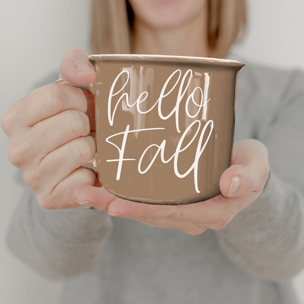 Hello Fall Brown Mug