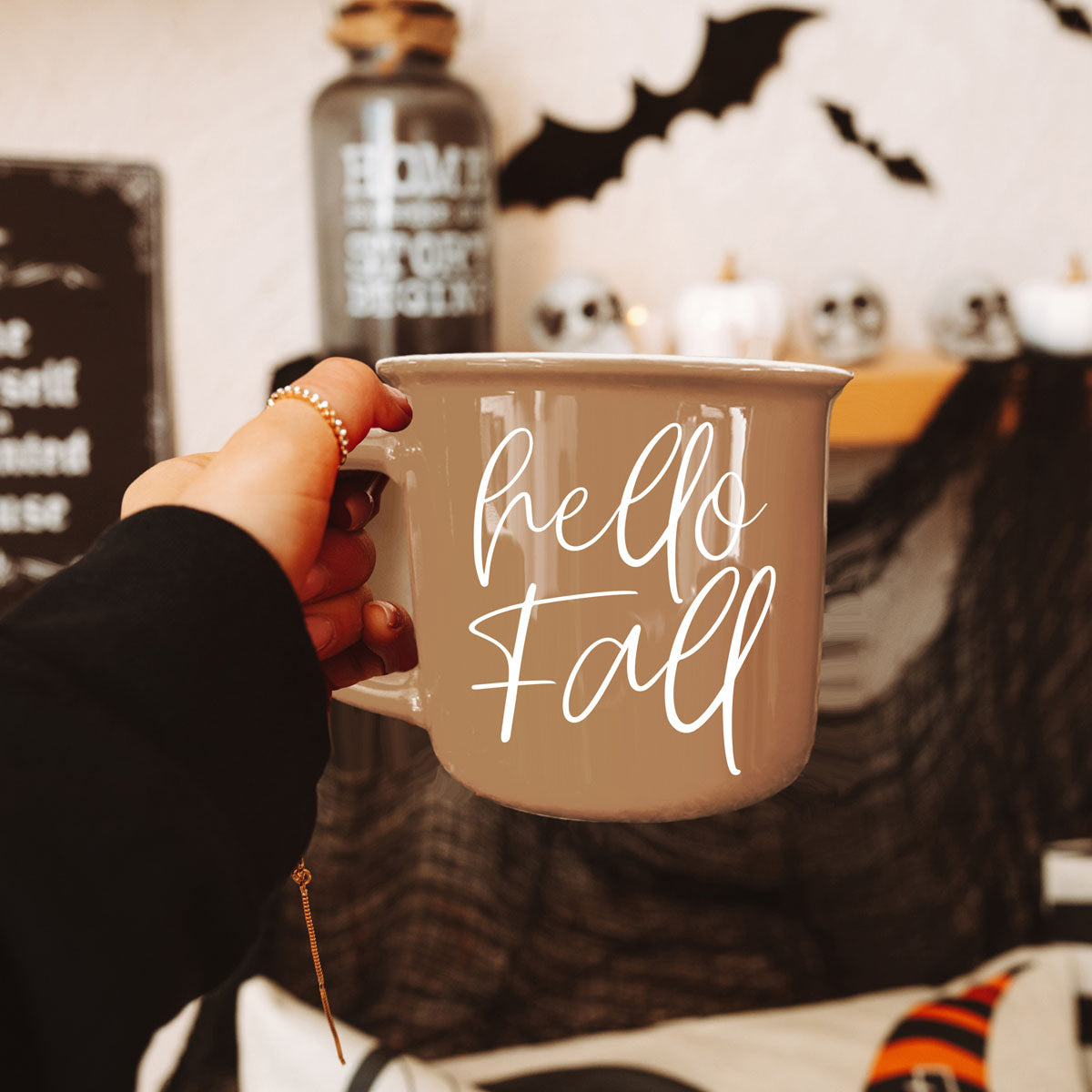 Hello Fall Brown Mug