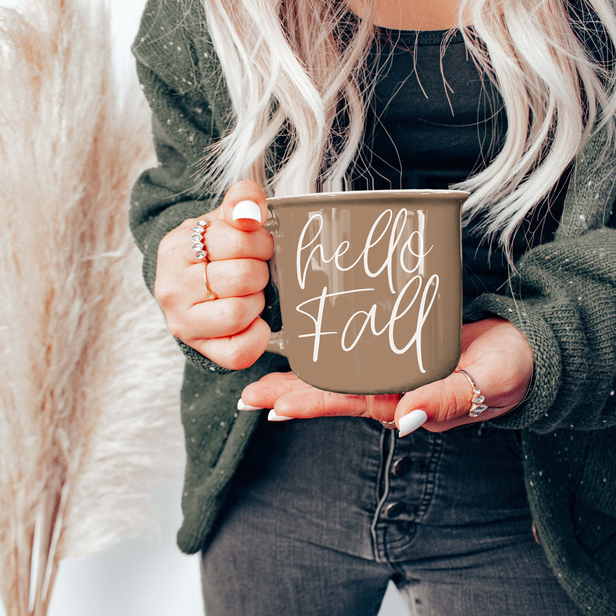 Hello Fall Brown Mug
