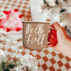 Hello Fall Brown Mug