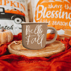 Hello Fall Brown Mug