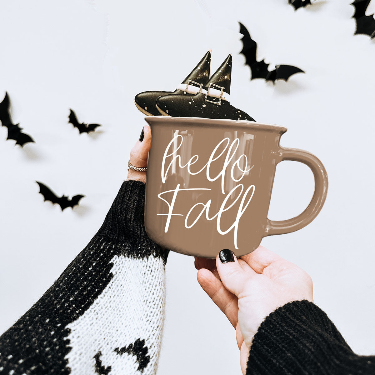 Hello Fall Brown Mug
