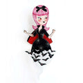 Vampiress With Bats Brooch by Laliblue